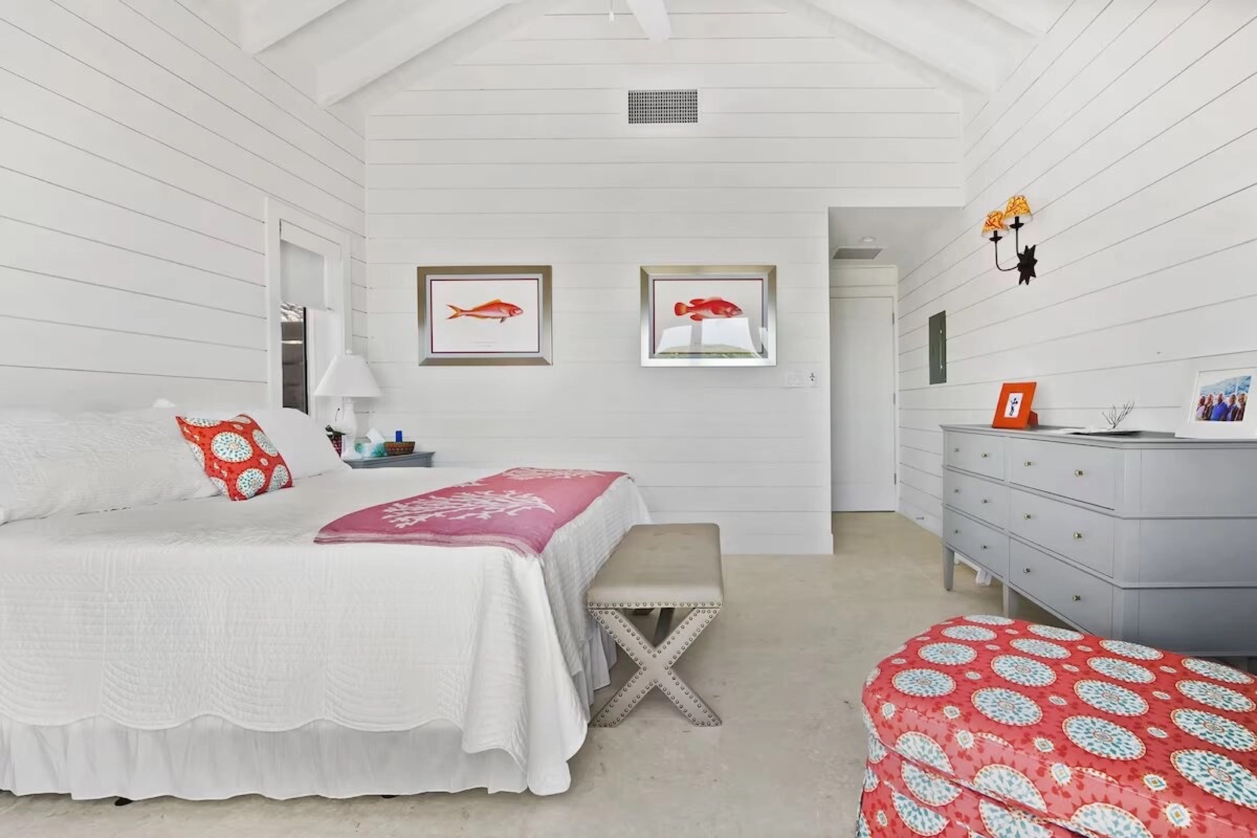 Amani House Exuma Great Exuma Double Bed Red Room