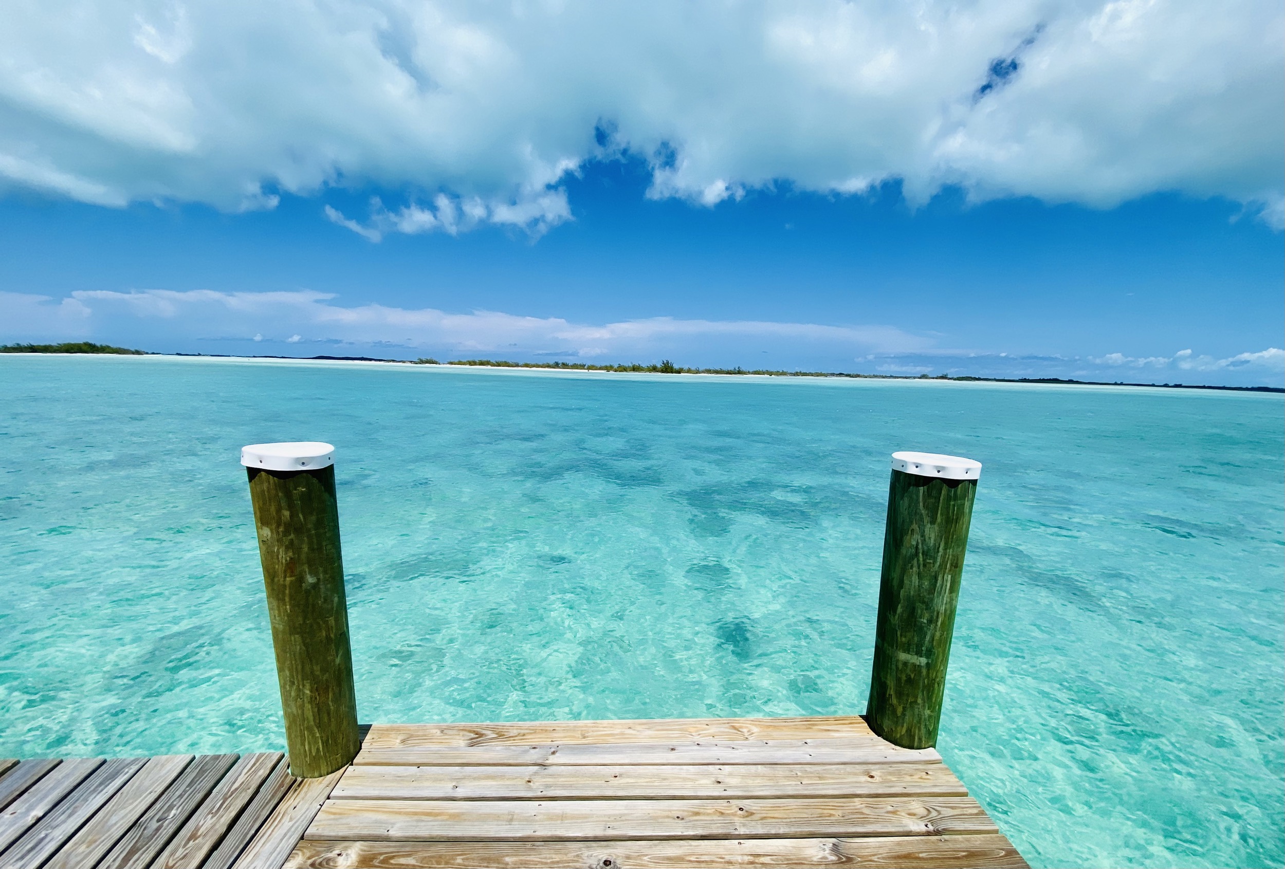 boat dock clear water